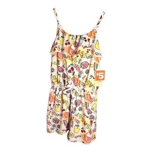 Girls Summer Fun Spaghetti Strap Romper
